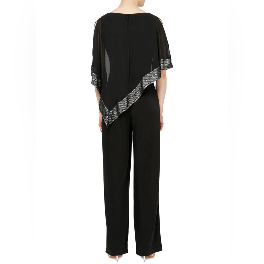 SLNY Women's Chiffon Metallic Jumpsuit 10P - Picture 4 of 12